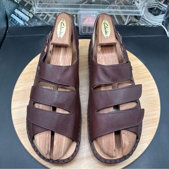 Finn Comfort Sylt Sandals Men 45 Leather Triple Strap Slingback Made in Germany main image 6